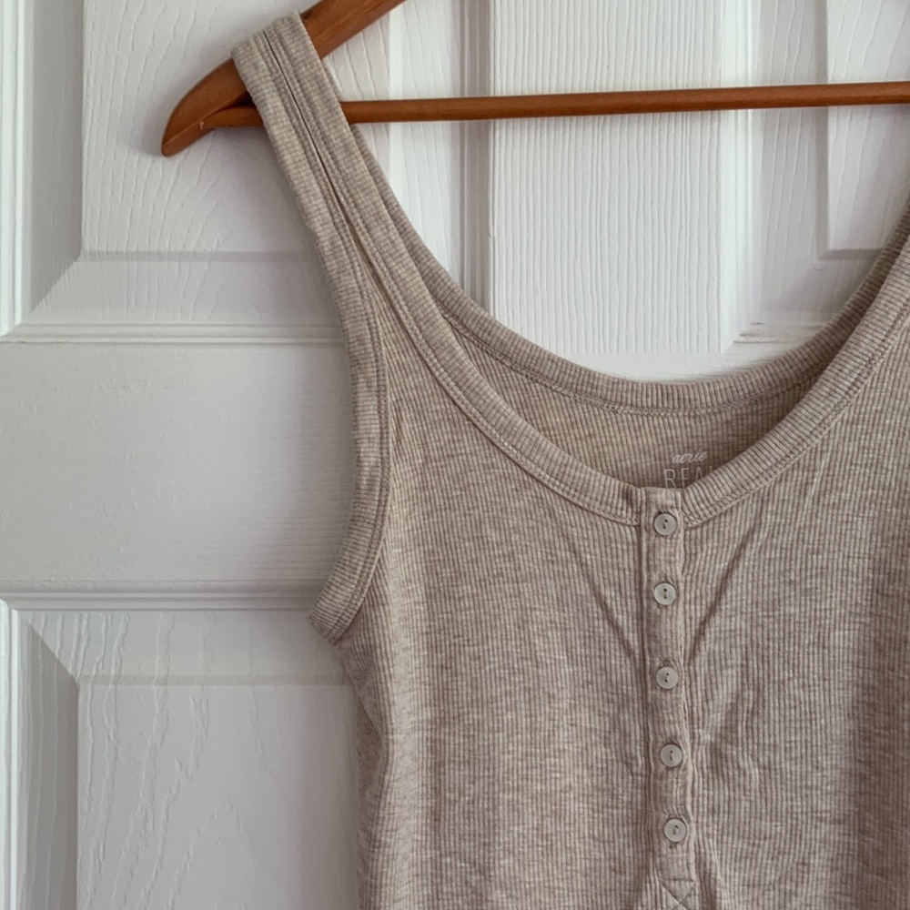 SOLD AE Real Soft Ribbed Nude Tank - Picture 2 of 5